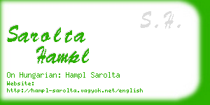 sarolta hampl business card